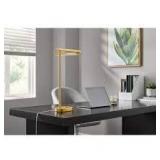 Hampton Bay 22 in. Indoor Gold Integrated LED Modern Table Lamp with Swivel Head Customer  Returns See Pictures Hampton Bay 22 in. Indoor Gold Integrated LED Modern Table Lamp with Swivel Head Customer  Returns See Pictures