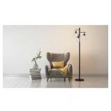 Hampton Bay Regan 63 in. Matte Black Floor Lamp with Clear Glass Shades  Customer  Returns See Pictures Hampton Bay Regan 63 in. Matte Black Floor Lamp with Clear Glass Shades  Customer  Returns See Pictures