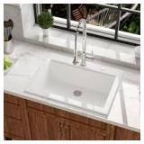White Drop in Single Bowl Workstation Top Mount Kitchen Sink Customer  Returns See Pictures White Drop in Single Bowl Workstation Top Mount Kitchen Sink Customer  Returns See Pictures