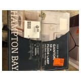 Hampton Bay Ganton 58 in. Polished Nickel Finish 1-Light Standard Floor Lamp for Living Room with Hardback Drum Linen Shade     Customer  Returns See Pictures Hampton Bay Ganton 58 in. Polished Nickel Finish 1-Light Standard Floor Lamp for Living Room with Hardback Drum Linen Shade     Customer  Returns See Pictures