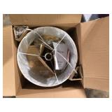 Hampton Bay Truman 24.5 in. Walnut and Brass Table Lamp     Customer  Returns See Pictures Hampton Bay Truman 24.5 in. Walnut and Brass Table Lamp     Customer  Returns See Pictures
