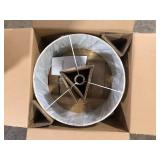Hampton Bay Truman 58 in. Walnut and Brass Floor Lamp   Customer  Returns See Pictures Hampton Bay Truman 58 in. Walnut and Brass Floor Lamp   Customer  Returns See Pictures