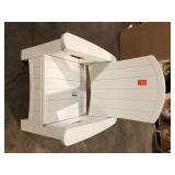 Suncast Ice Cube White Plastic Adirondack Chair Customer  Returns See Pictures Suncast Ice Cube White Plastic Adirondack Chair Customer  Returns See Pictures