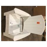 Suncast Ice Cube White Plastic Adirondack Chair Customer  Returns See Pictures Suncast Ice Cube White Plastic Adirondack Chair Customer  Returns See Pictures