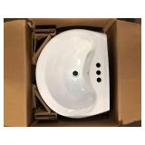Glacier Bay Shelburne 8.2 in. Pedestal Sink Basin in White Vitreous China Customer  Returns See Pictures Glacier Bay Shelburne 8.2 in. Pedestal Sink Basin in White Vitreous China Customer  Returns See Pictures