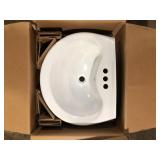 Glacier Bay Shelburne 8.2 in. Pedestal Sink Basin in White Vitreous China Customer  Returns See Pictures Glacier Bay Shelburne 8.2 in. Pedestal Sink Basin in White Vitreous China Customer  Returns See Pictures