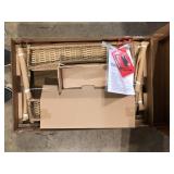 Style Well Eastlake Woven Coffee Table in Honey Brown Finish  Customer  Returns See Pictures Style Well Eastlake Woven Coffee Table in Honey Brown Finish  Customer  Returns See Pictures