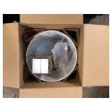 Hampton Bay Sosebee 24 in. White Terrazzo/Brass Gold Terrazzo Hourglass Table Lamp Customer  Returns See Pictures Hampton Bay Sosebee 24 in. White Terrazzo/Brass Gold Terrazzo Hourglass Table Lamp Customer  Returns See Pictures