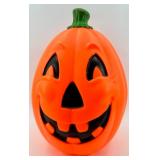 Large Vintage Plastic Lighted Halloween Pumpkin Blow Mold Decoration
