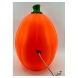 Large Vintage Plastic Lighted Halloween Pumpkin Blow Mold Decoration