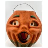 Vintage Papier Mache Pumpkin Halloween Lantern - Seasons Gone By 1998 DBH
