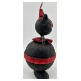 Black Cat Halloween Figurine Candy Container