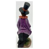 Halloween Figurine of Child on Crow and Black Cat Candy Container
