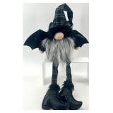 Halloween Bat Wing Gnome Plush with Felted Black Pumpkin