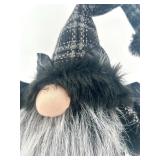 Halloween Bat Wing Gnome Plush with Felted Black Pumpkin
