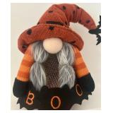 Halloween Gnome Plush with Changeable LED Light and FALL Sign Decor