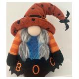Halloween Gnome Plush with Changeable LED Light and FALL Sign Decor