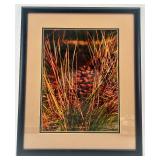 Collection with Framed Prints, Fabric Pumpkins, and Vase Filler