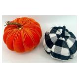 Collection with Framed Prints, Fabric Pumpkins, and Vase Filler