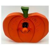 Autumn and Halloween Decor Set with Wood Figures and Ribbon Rolls