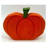 Autumn and Halloween Decor Set with Wood Figures and Ribbon Rolls