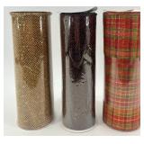 Autumn and Halloween Decor Set with Wood Figures and Ribbon Rolls