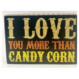 Halloween Decor and Kitchen Set with Candy Corn Sign and Ghost Table Runner