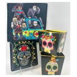 Set of 4 Day of the Dead and Horror Decor Items
