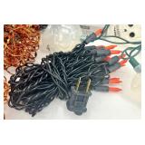 Halloween String Lights Assortment with Skulls, Orange Glitter Balls, Tape Light and Lanterns