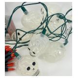Halloween String Lights Assortment with Skulls, Orange Glitter Balls, Tape Light and Lanterns