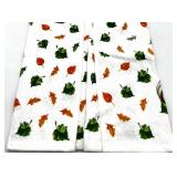 Lighted Pumpkin Decor and Set of 4 NEW Fall Themed Kitchen Towels
