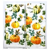 Lighted Pumpkin Decor and Set of 4 NEW Fall Themed Kitchen Towels