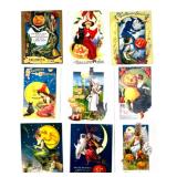 Set of 21 Vintage Style Halloween Postcards