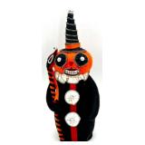 Halloween Black Cat Wall Art, Vintage Felt Pumpkin Figure and Decorative Pumpkins Set