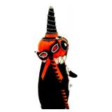 Halloween Black Cat Wall Art, Vintage Felt Pumpkin Figure and Decorative Pumpkins Set