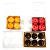 Collection of Autumn Candle Decor with Holders, NEW Fall Themed Tea Towels, Ceramic Corn S&P Shakers from Japan and Fall Accents