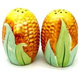 Collection of Autumn Candle Decor with Holders, NEW Fall Themed Tea Towels, Ceramic Corn S&P Shakers from Japan and Fall Accents