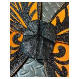 Orange and Black Glitter Butterfly Costume Wings with Straps