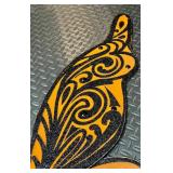 Orange and Black Glitter Butterfly Costume Wings with Straps