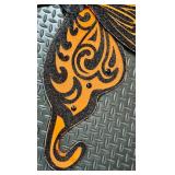 Orange and Black Glitter Butterfly Costume Wings with Straps