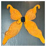Orange and Black Glitter Butterfly Costume Wings with Straps