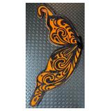 Orange and Black Glitter Butterfly Costume Wings with Straps