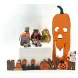 Halloween Wooden Decor with Signs, Ghost, Potions, and Pumpkin