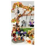 Large Halloween Figurine Collection with Trees and Characters