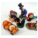 Large Halloween Figurine Collection with Trees and Characters