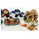 Large Halloween Figurine Collection with Trees and Characters