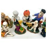 Large Halloween Figurine Collection with Trees and Characters