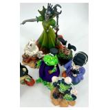 Large Halloween Figurine Collection with Trees and Characters
