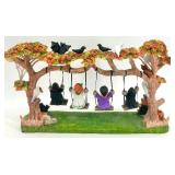 Large Halloween Figurine Collection with Trees and Characters
