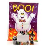 Halloween Figurines, Witch Decor, and BOO Wall Banner Collection